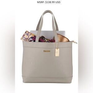 Kenneth Cole NEW pebbled leather laptop (15.”) tote